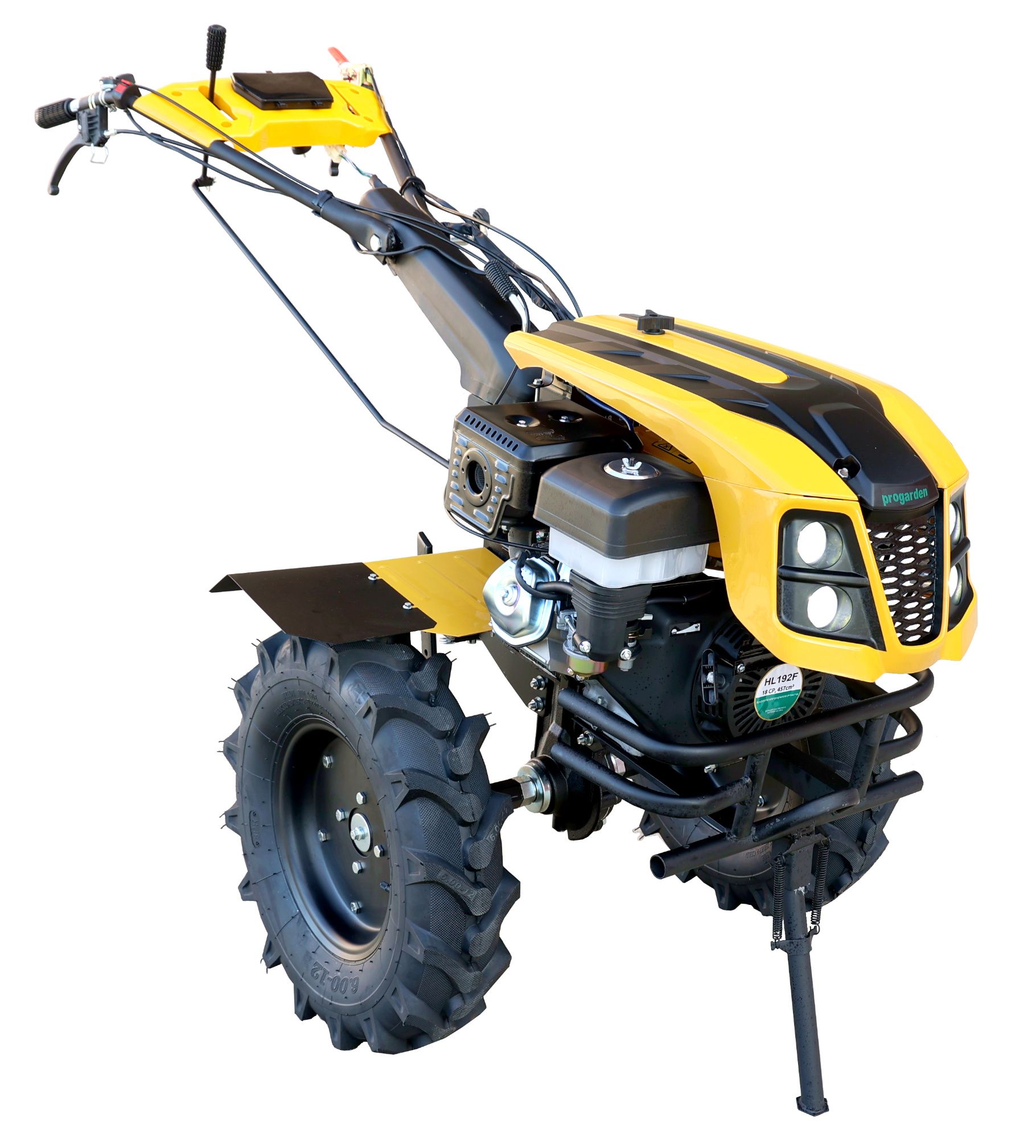 Motocultor PROGARDEN 4560000068 Campo 1873V2 Alpine, 18 CP, 3 trepte, roti 6.00-12, benzina, EU V, pornire electrica, 2 prize putere