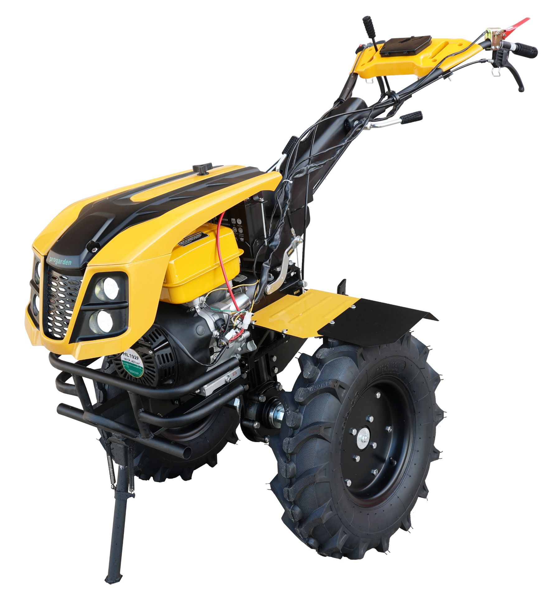 Motocultor PROGARDEN 4560000068 Campo 1873V2 Alpine, 18 CP, 3 trepte, roti 6.00-12, benzina, EU V, pornire electrica, 2 prize putere