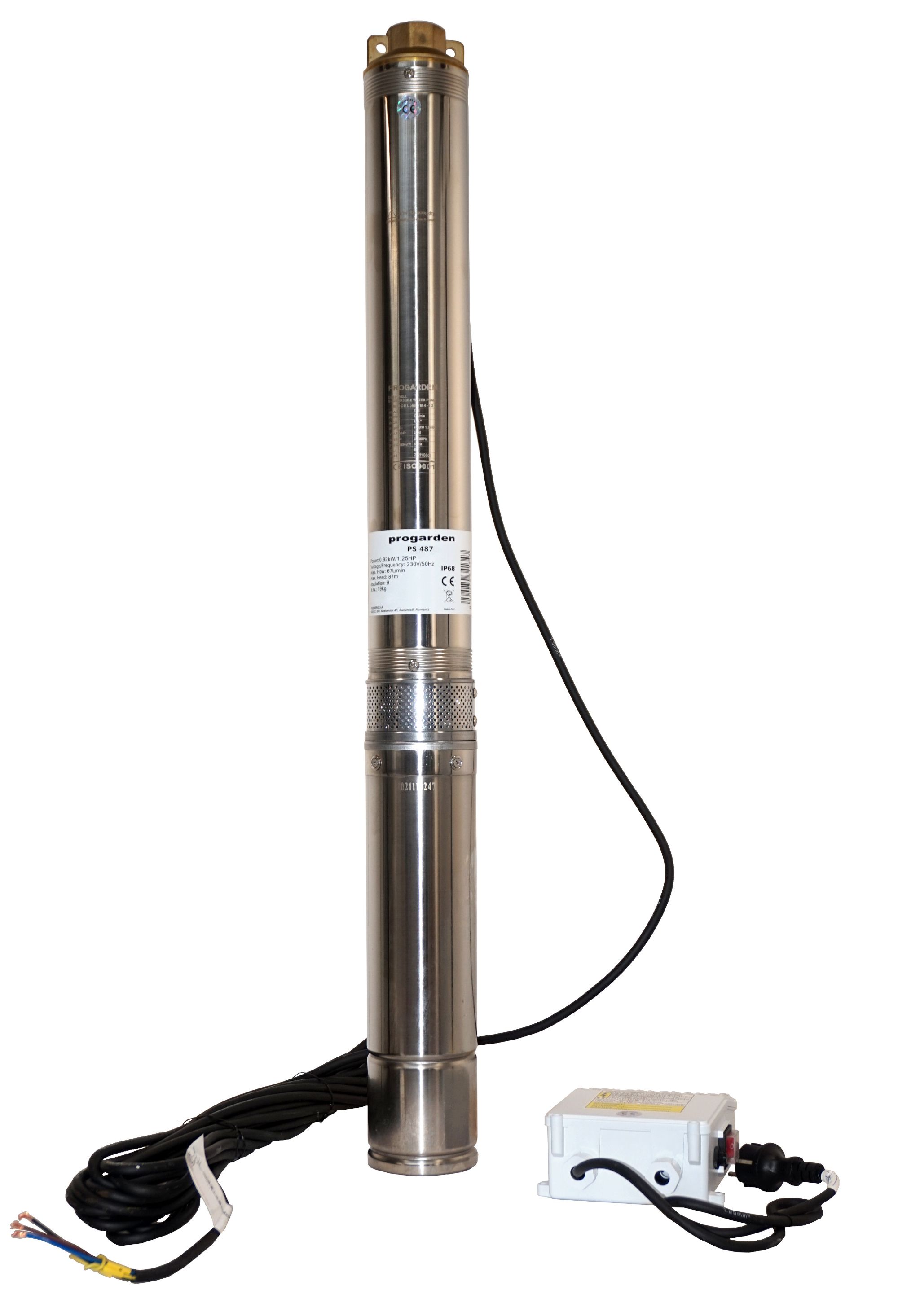 Pompa submersibila apa curata PROGARDEN PS 487 4570000028, racord 1.25 inch, 920 W, debit 67 L/min, inaltime 87 m
