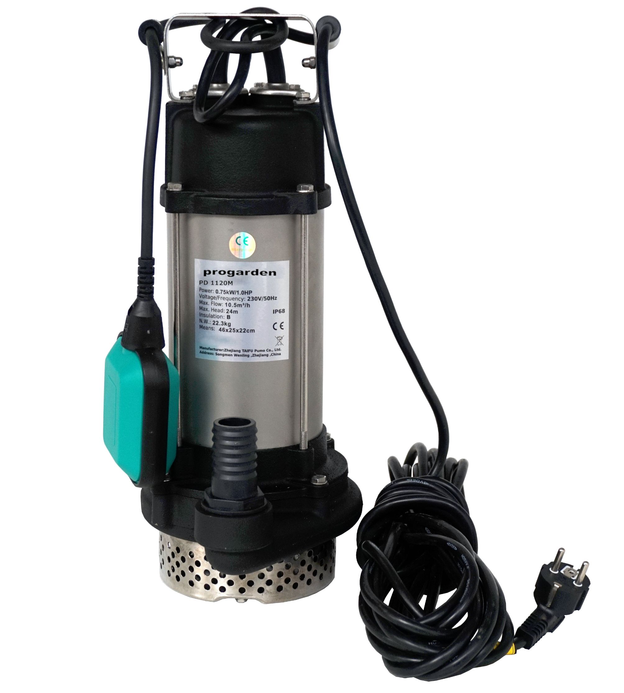 Pompa submersibila apa murdara PROGARDEN PD 1120M 4570000035, racord 1.25 inch, 750 W, debit 175 L/min, inaltime 24 m