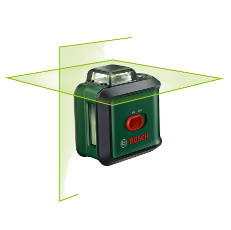 Nivela laser cu linii BOSCH UniversalLevel 360 0603663E06, 24 m, precizie 0.4 mm/m, dioda laser 540 nm, clasa 2, timp 4 s, cu 4 baterii, geanta depozitare si stativ