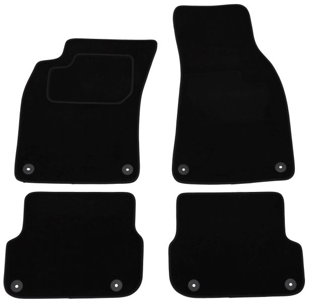 Set 4 covorase auto din mocheta MAMMOOTH MMT A041 AUD180 PRM 01, pentru Audi A6 C6 05.04-08.11, Saloon/Station wagon, mocheta, negru