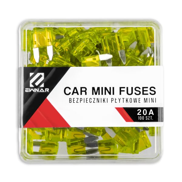 Set 100 sigurante fuzibile auto MAMMOOTH MMT O033 0020A/K100, tip mini, 100 x 20 A