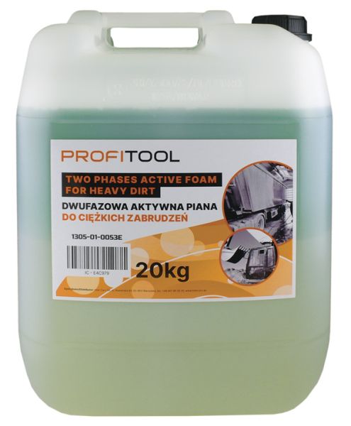 Spuma pentru curatat caroseria PROFITOOL 1305-01-0053E, volum 20 litri, doua faze