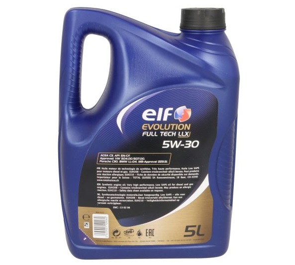 Ulei motor ELF EVOLUTION FULL-TECH LLX 5W30, volum 5 litri, sintetic