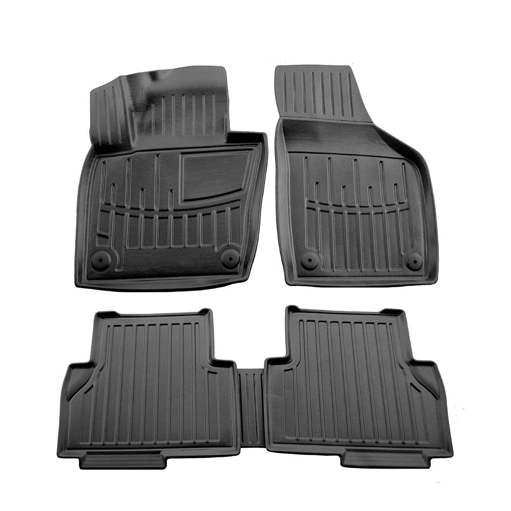Set covorase auto din cauciuc TPE UMBRELLA 112408, negru, pentru Volkswagen Sharan II, 2010-