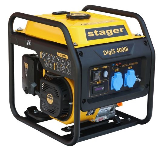 Generator digital invertor open-frame STAGER DigiS 4000i 5160004000I, putere maxima 4 kW, 15.2 A, monofazat, motor 4T, 223 CC, 7 CP, benzina