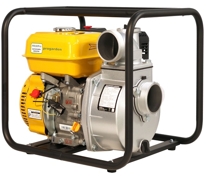 Motopompa pentru apa curata ProGARDEN PB30Pro 5161000002, diametru conectare/refulare 3 inch, 75 mm, benzina 4T, 212 CC, 5.4 CP, pornire la sfoara