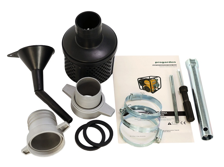 Motopompa pentru apa curata ProGARDEN PB30Pro 5161000002, diametru conectare/refulare 3 inch, 75 mm, benzina 4T, 212 CC, 5.4 CP, pornire la sfoara