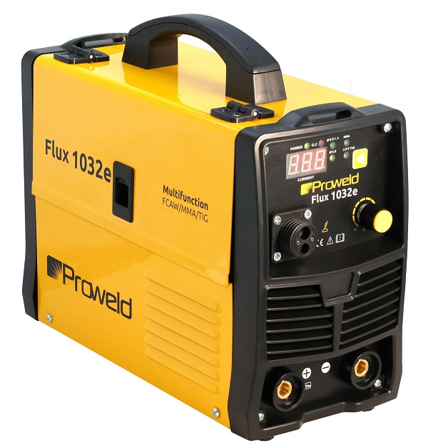Invertor pentru sudura ProWELD Flux1032e Multifunction 4550000010, monofazat, putere maxima absorbita 4.8 kW, tip sudura FCAW, MMA si TIG