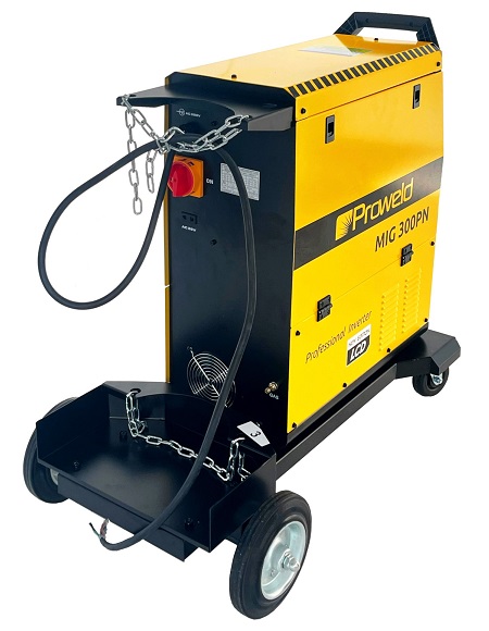 Invertor profesional pentru sudura ProWELD MIG 300PN LCD 4551MIG300PN, multiproces, trifazat, putere maxima absorbita 7 kVA, tip sudura MIG/MAG