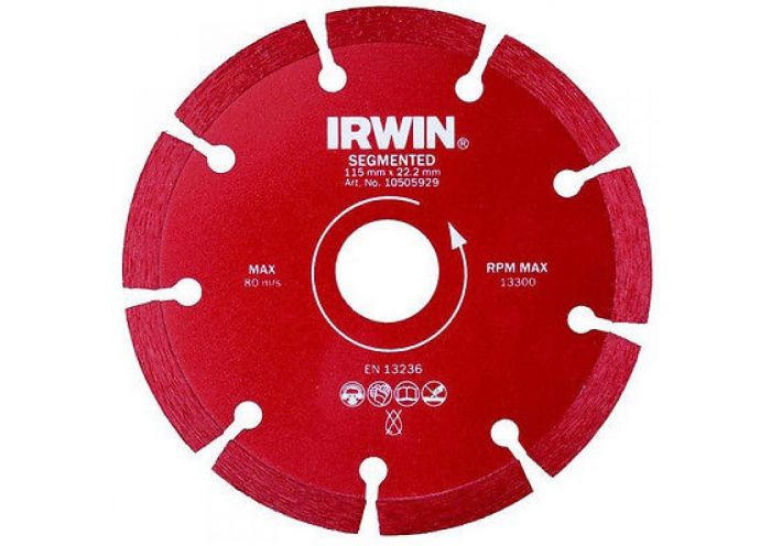 Disc diamantat laser segmentat IRWIN 3710505930, beton, 125 mm, 22.2 mm
