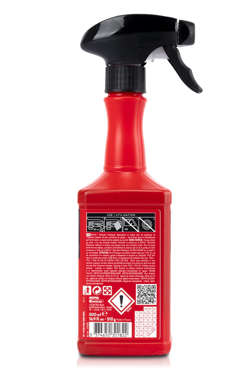 Solutie pentru curatare suprafete plastic MOTUL CAR CARE 110156, efect lucios, 500 ml