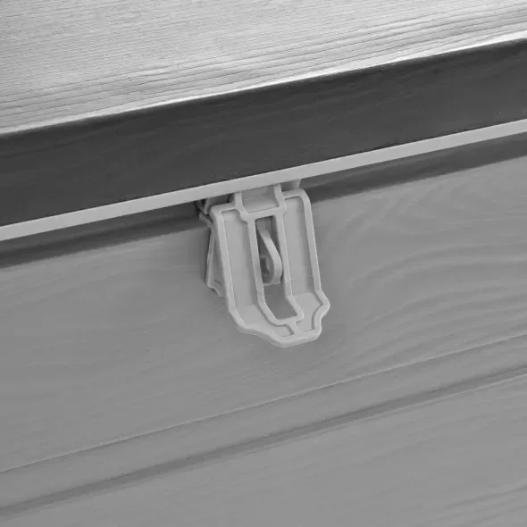 Cutie depozitare pentru exterior HECHT BOXXL, volum 680 litri, din plastic, 146.5 x 71 x 75 cm, capac cu amortizor, gri