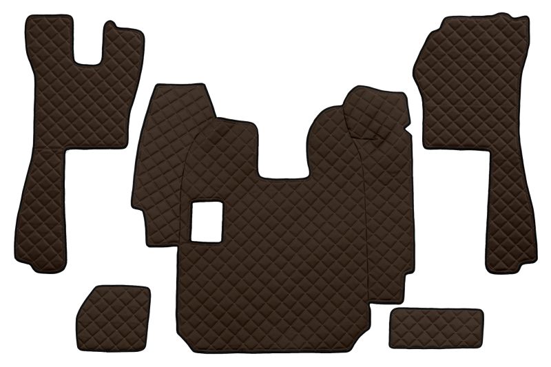 Set covorase pentru camioane F-CORE FL11 BROWN, piele matlasata ecologica, maro, pentru Scania P-G-R-T 03.04-