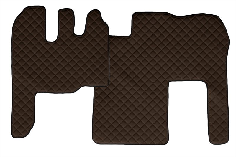 Set covorase pentru camioane F-CORE FL15 BROWN, piele matlasata ecologica, maro, pentru RVI Magnum 10.04-