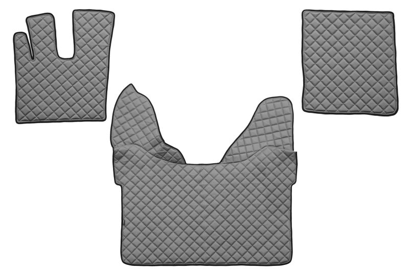 Set covorase pentru camioane F-CORE FL25 GRAY, piele matlasata ecologica, gri, pentru DAF XF 105, XF 106 10.12-