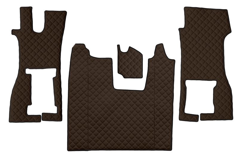 Set covorase pentru camioane F-CORE FL36 BROWN, piele matlasata ecologica, maro, pentru Scania L-P-G-R-S 09.16-