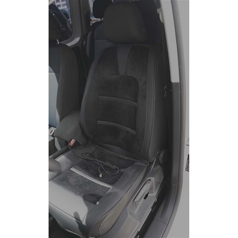 Husa scaun auto cu incalzire PETEX Capri 38370004PX, alimentare 12 V, 2 niveluri de incalzire, telecomanda, 124 x 54 cm
