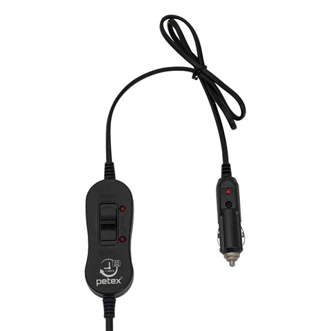 Husa scaun auto cu incalzire PETEX Capri 38370004PX, alimentare 12 V, 2 niveluri de incalzire, telecomanda, 124 x 54 cm