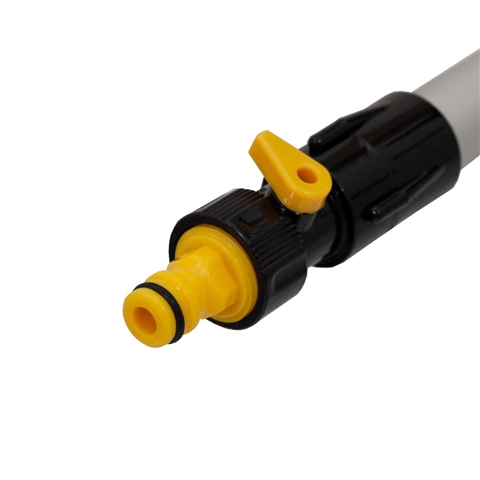 Perie pentru spalat masini cu maner telescopic PETEX 432340PX, lungime 109-165 cm, supapa reglabila de economisire a apei, galbena