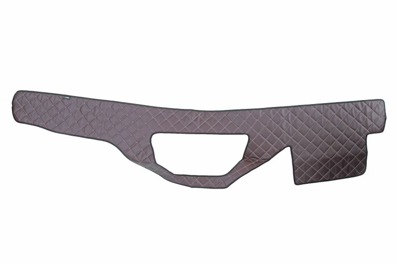Covoras pentru bord camion F-CORE FD02 BROWN, piele ecologica matlasata, maro, pentru DAF XF 105, XF 106 10.05-