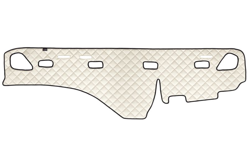 Covoras pentru bord camion F-CORE FD03 CHAMP, piele ecologica matlasata, bej, pentru Volvo FH, FH16, FM 01.03-