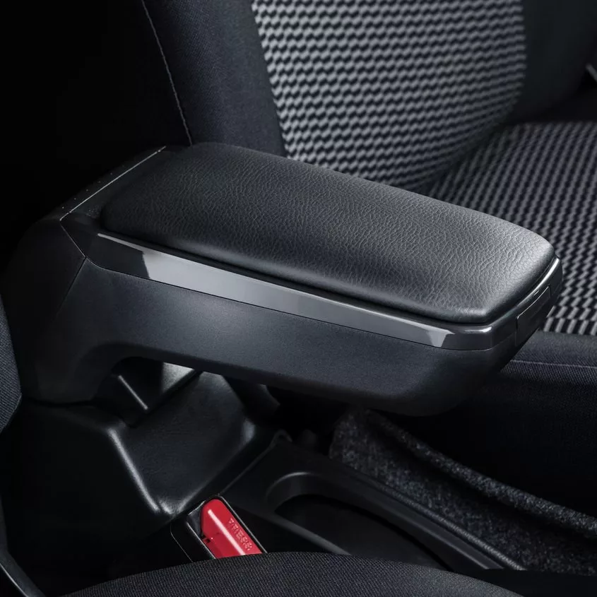 Cotiera auto rabatabila RATI Armster S V00628, capac piele ecologica, negru, contine kitul complet de montaj, pentru Fiat Doblo, 2010-2015, COMBO, 2012-2017