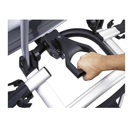 Suport auto pentru 2 biciclete THULE EuroWay G2 920020, alimentare 13Pin, montare pe carlig de remorcare, capacitate incarcare 46 kg, negru/aluminiu