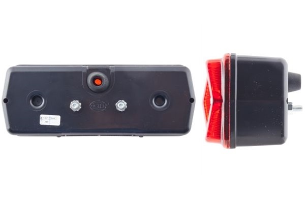 Lampa stop spate HELLA 2SE 001 680-291, parte montare stanga, 201 x 76 mm, becuri R10W, P21W, alimentare 12/24 V, 4 functii luminoase