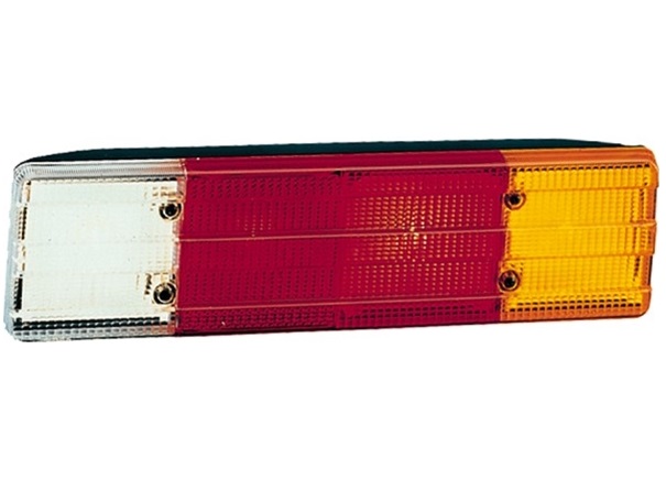 Geam/dispersor pentru lampa spate HELLA ACTROS ATEGO 9EL 131 420-011, parte montare dreapta, becuri R10W, P21W, 5 functii luminoase