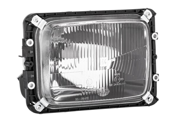 Proiector universal HELLA 1AE 003 440-461, parte montare dreapta, becuri H4, T4W, alimentare 12/24 V, 3 functii luminoase, pentru trafic pe dreapta