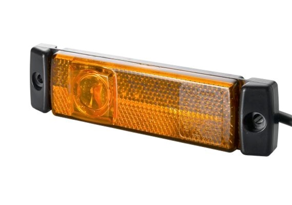 Lampa semnalizare laterala HELLA 2PS 008 645-991, LED, 1W, 130 x 32 mm, parte montare stanga/dreapta, galben, alimentare 24V