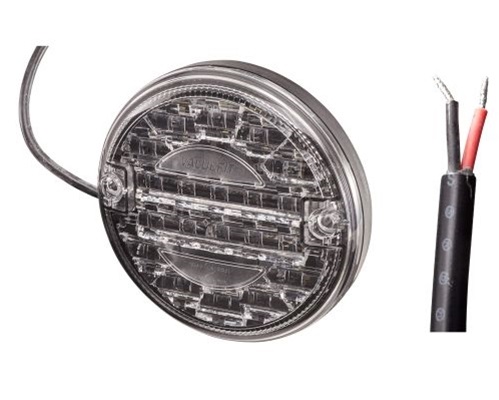 Lampa mers inapoi HELLA 2ZR 357 026-041, 20 x LED, diametru 140 mm, alimentare 12/24 V, transparent, IP67