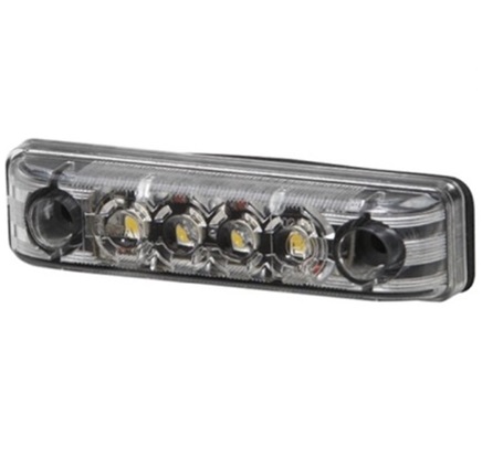 Lampa de pozitie fata HELLA 2PG 357 010-021, 4 x LED, 65 x 16 mm, cu catadioptru, alimentare 12 V