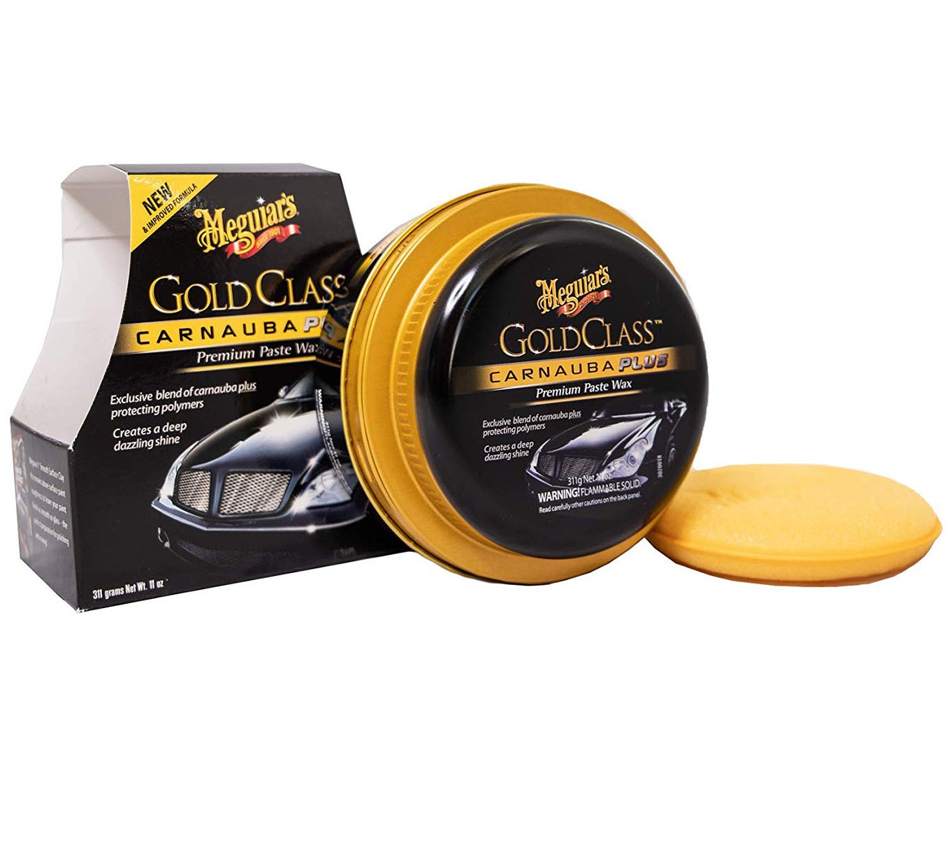 Ceara auto MEGUIARS Gold Class Clear Coat Paste Wax G7014EU, solida, naturala, 311 g