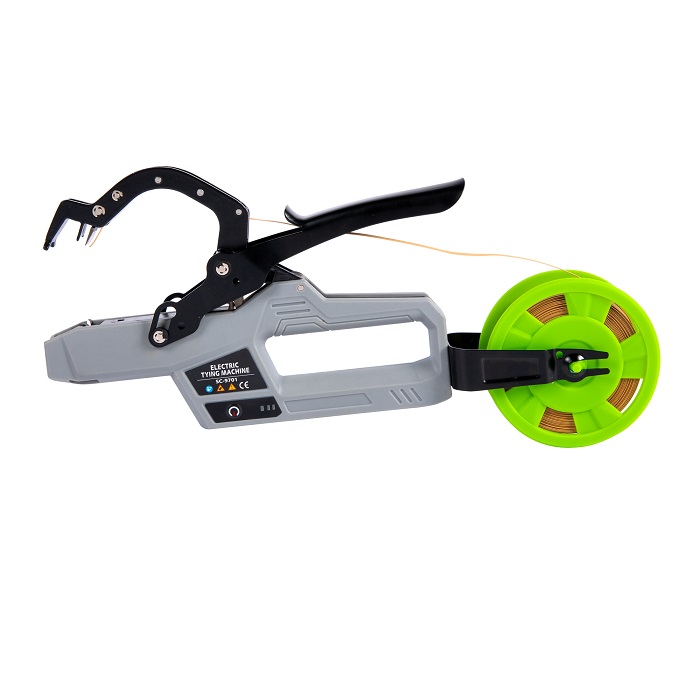 Aparat electric de legat via MICUL FERMIER GF-2600, capacitate legare 45 mm, cu acumulator 4.2V, 2.0 AH, cu rola legare