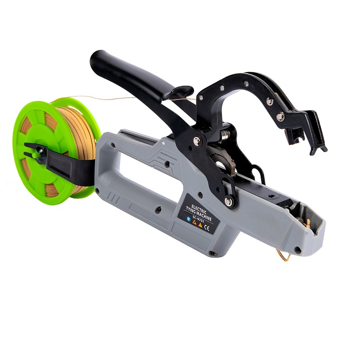 Aparat electric de legat via MICUL FERMIER GF-2600, capacitate legare 45 mm, cu acumulator 4.2V, 2.0 AH, cu rola legare