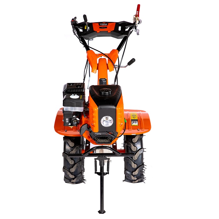 Motocultor DETOOLZ DZ-MT1004-S001-G01, motor benzina 4T, 212 CC, 8.5 CP, 4 viteze, pornire manuala, cu roti cauciuc