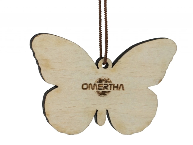 Odorizant auto OMERTHA OME91, forma fluture, din lemn, sticluta 30 ml, esenta parfum Invictus Stellar