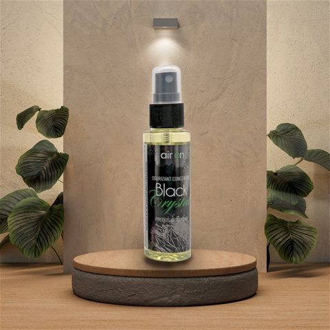 Odorizant auto concentrat AIR ON, recipient cu pulverizator 50 ml, parfum black cristal