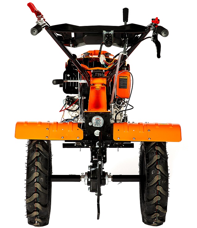 Motocultor DETOOLZ DZ-MT1005-S001-G01, 11 CP, 418 CC, motorina, 4T, 3 viteze, pornire electrica, cu roti
