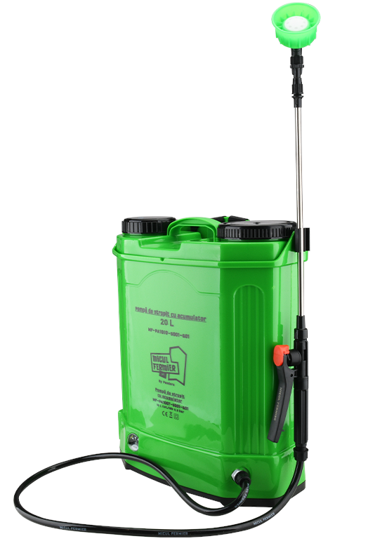 Pompa de stropit cu acumulator MICUL FERMIER MF-PA1010-S001-G01, 8 Ah, 5.5 bar, 2.6 l/min, volum rezervor 20 litri, lance 46-80 cm