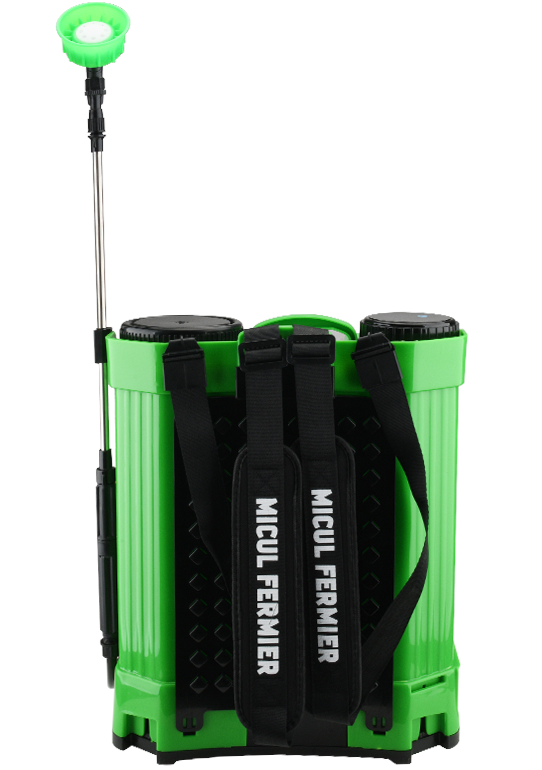 Pompa de stropit cu acumulator MICUL FERMIER MF-PA1010-S001-G01, 8 Ah, 5.5 bar, 2.6 l/min, volum rezervor 20 litri, lance 46-80 cm