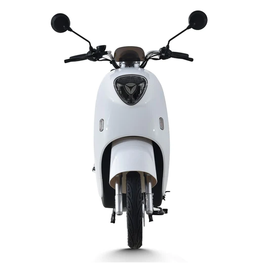 Scuter electric YADEA M6 079991, far LED, acumulator Graphene 72 V, 26 Ah, autonomie 90 km, viteza maxima 45 km/h, capacitate maxima incarcare 150 kg, alb