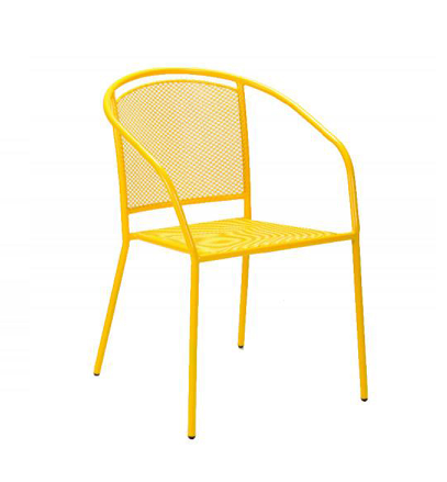 Scaun de gradina ARKO 051115, metalic, 62.5 x 56.5 x 80 cm, galben