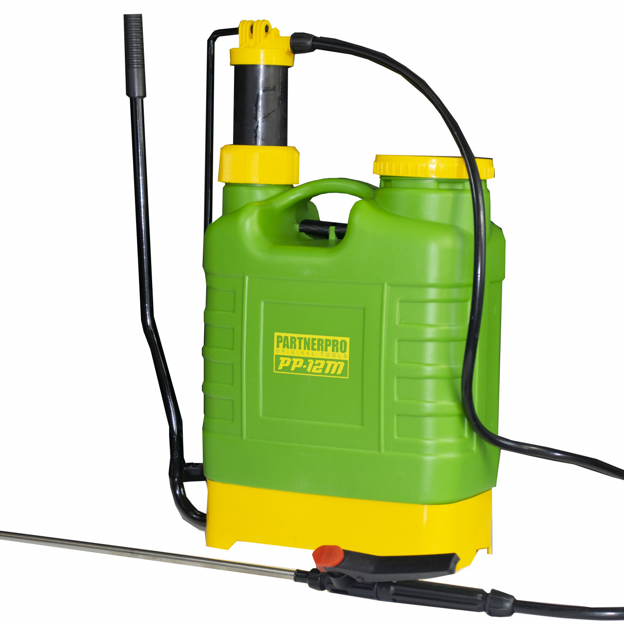 Pompa de stropit manuala PARTNER PRO 13678, volum 12 litri, presiune lucru 0.2-0.3 Mpa, circumferinta pulverizare 45 cm, raza pulverizare 60-80 cm