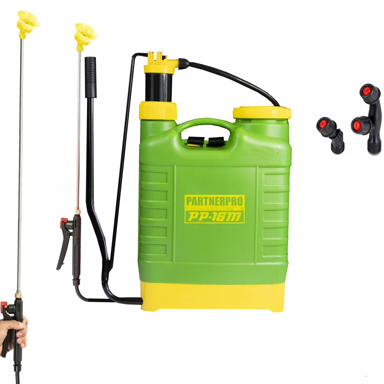 Pompa de stropit manuala PARTNER PRO 13679, volum 16 litri, presiune lucru 0.2-0.3 Mpa, raza pulverizare 60-80 cm, tip pulverizare jet