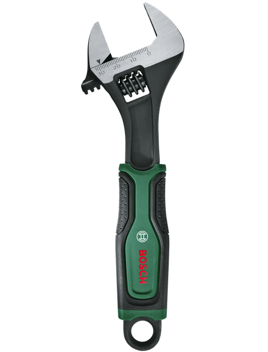 Cheie reglabila BOSCH 1600A02W7R, deschidere cheie 0-30 mm, din otel carbon, finisaj fosfatat, lungime 208 mm, maner aderent
