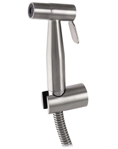 Set dus pentru bideu MIXXUS BIDET SET-005.SUS 13315, din otel inoxidabil, cu furtun si suport perete